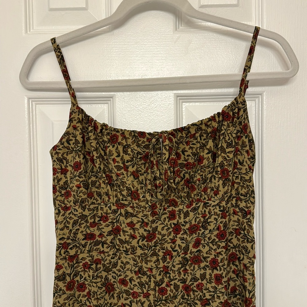 Floral printed midi dress, milkmaid style